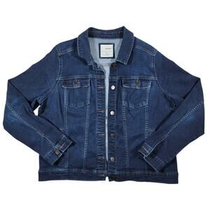 Sonoma Goods For Life XL Denim Jacket Women Blue Stretch Everyday Trucker Jean